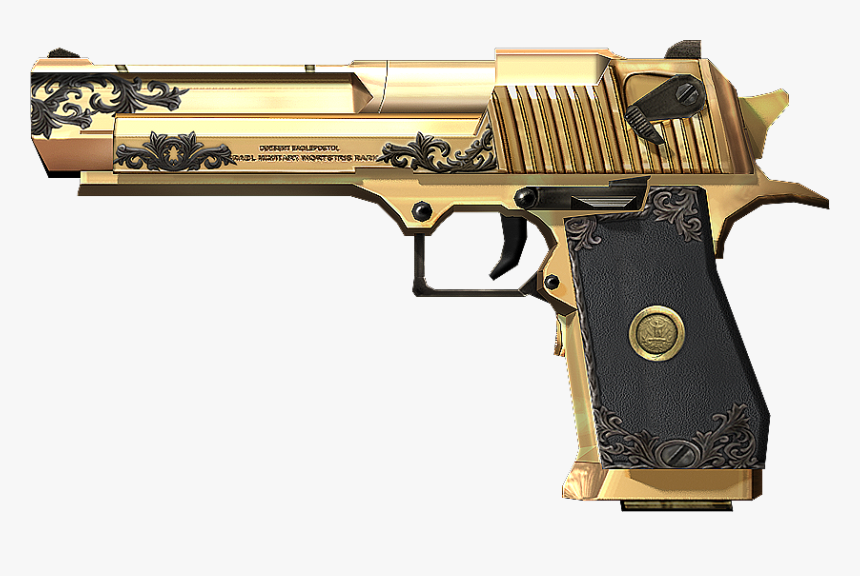 Pistola De Ouro Png, Transparent Png
