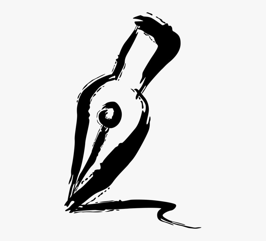 Vector Illustration Of Fountain Pen Nib Writing Instrument - Transparent Background Fountain Pen Icon, HD Png Download