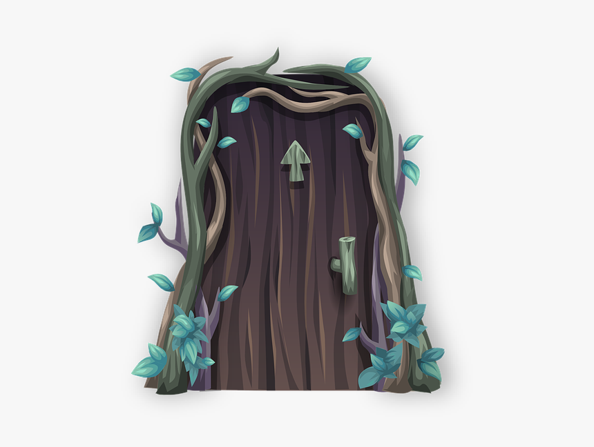 Door, Wood, Wooden, Entry, Entrance, Brown, Vines - Door Free Vector Download, HD Png Download