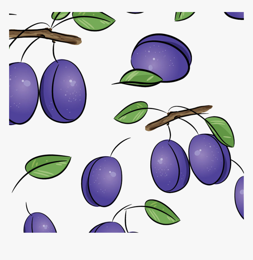 Clip Art Drawing Royalty Free Illustration - Plums Drawings, HD Png Download
