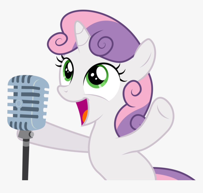 Cartoon Microphone Png -singing Vector Mic - Sweetie Belle Singing, Transparent Png