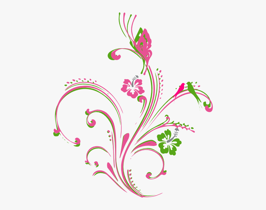 Pink And Green Butterfly, HD Png Download