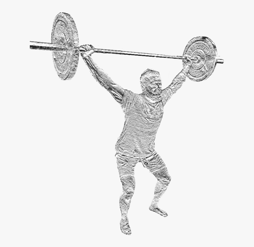 Weightlifter Drawing Overhead Squat Transparent Png - Powerlifting, Png Download