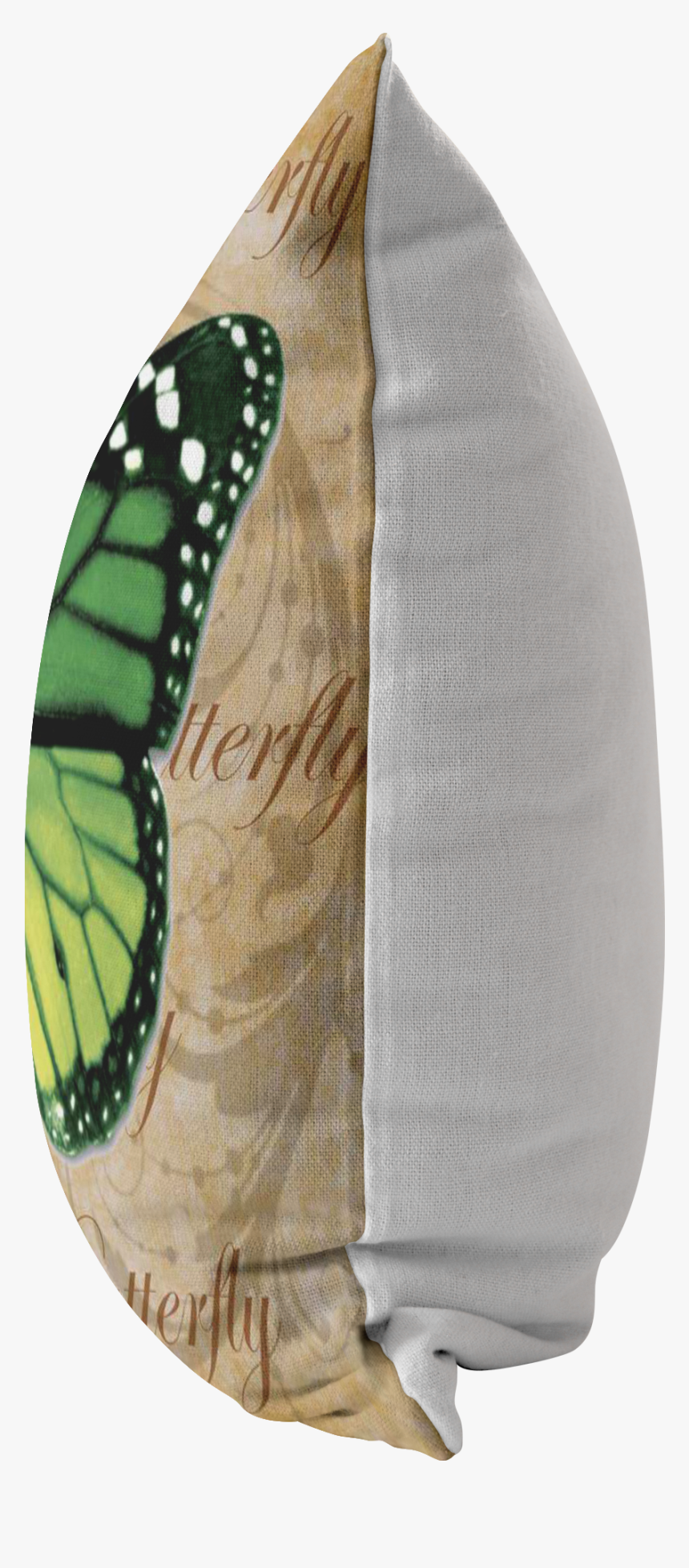 Green Butterfly Nature Digital Collage Throw Pillow, HD Png Download