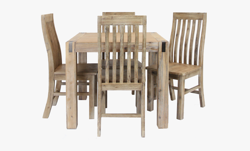 Silverstrike 5 Piece 90 Dining Suite With Wooden Seat - Plywood, HD Png Download