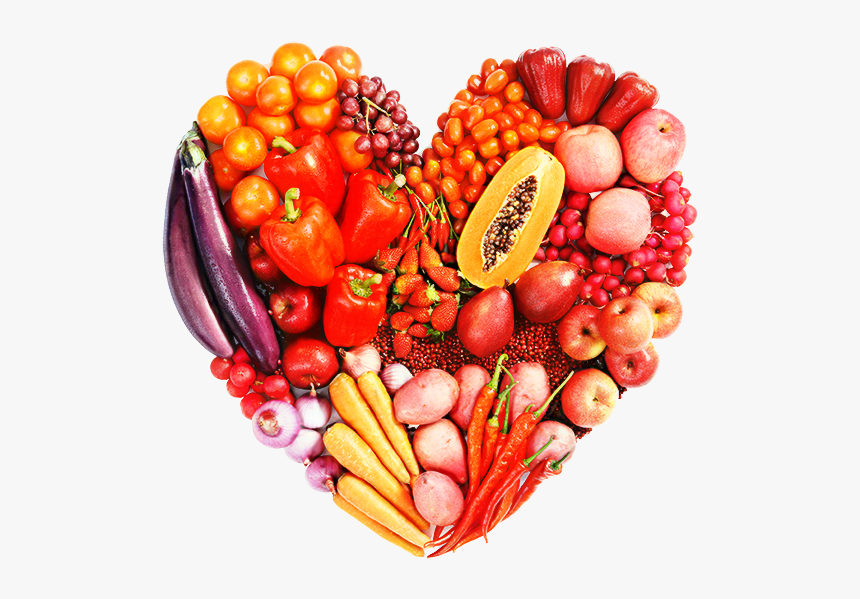 Healthy Diet Superfood Heart - Fruit And Veg Heart, HD Png Download