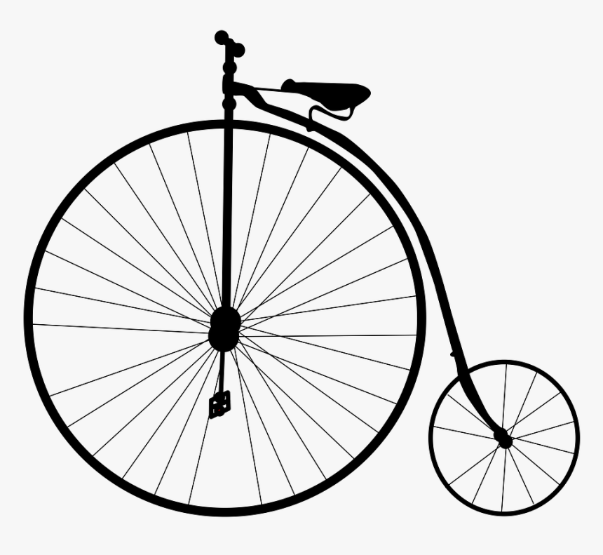 Vinilo Decorativo Bicicleta Retro Old Bicycle, Free - Bicycle Clip Art, HD Png Download