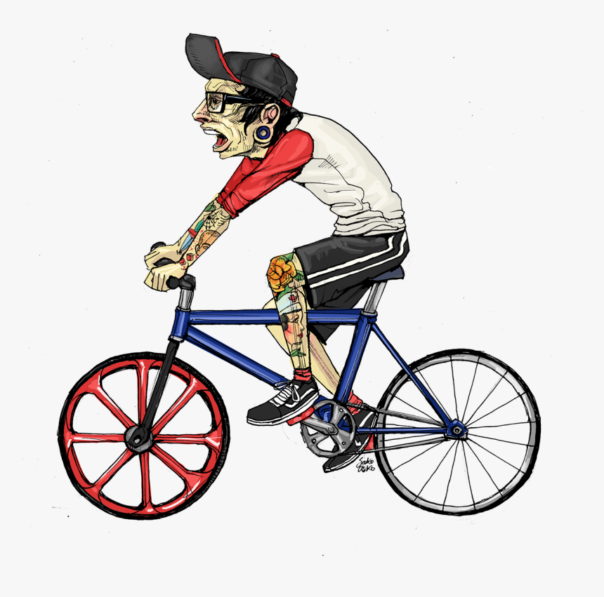 Montando Bicicleta Png Png, Transparent Png