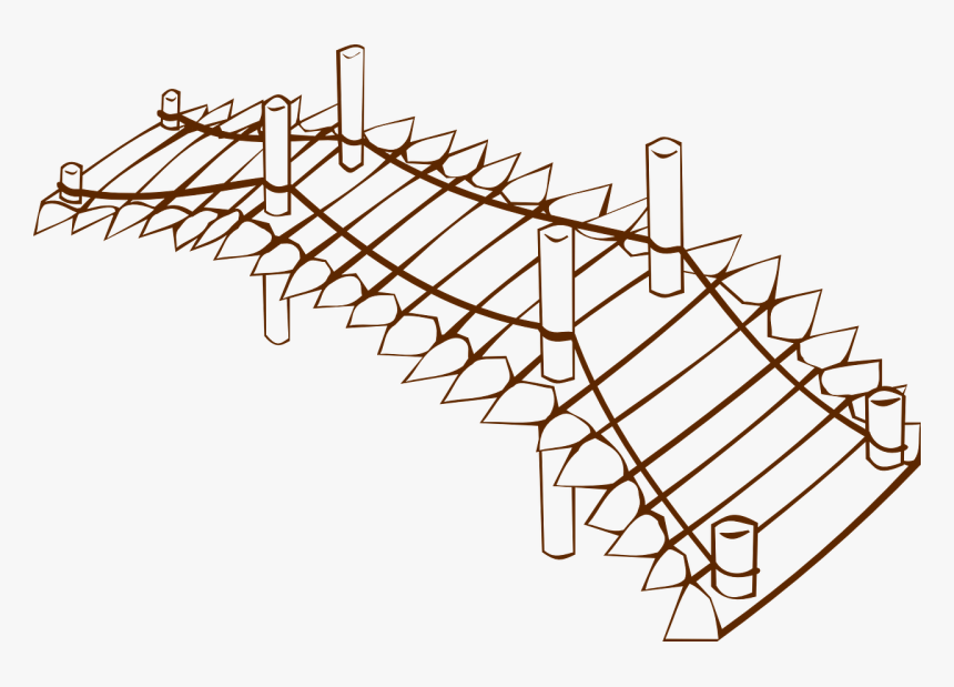Line,angle,structure - Construccion Puente De Madera, HD Png Download