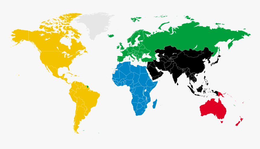 World Map Png - World Map South Korea And America, Transparent Png
