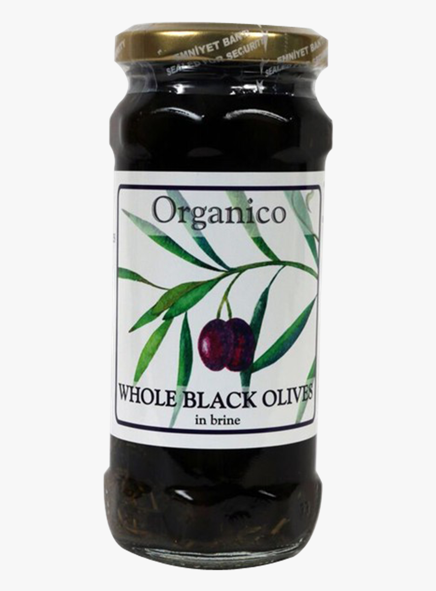 Organic Whole Black Olives - Bottle, HD Png Download