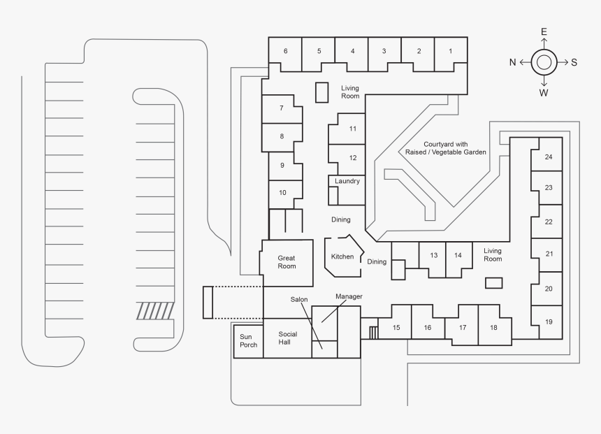 Crestridge Assisted Living Tour - Floor Plan, HD Png Download