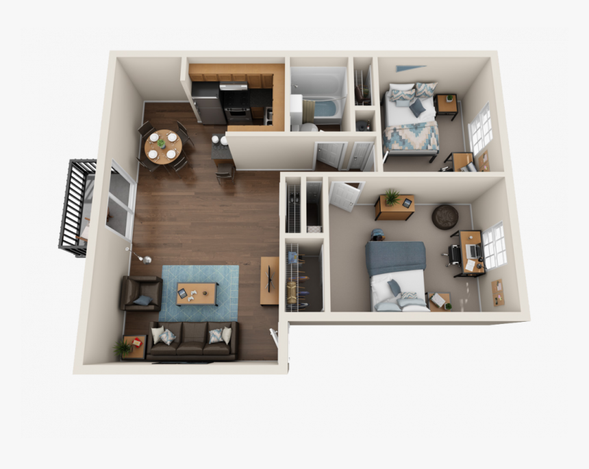 908 Square Feet Apartment, HD Png Download