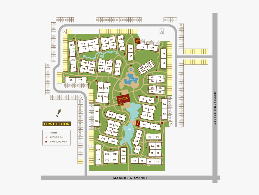 Garden Apartment Site Plan, HD Png Download
