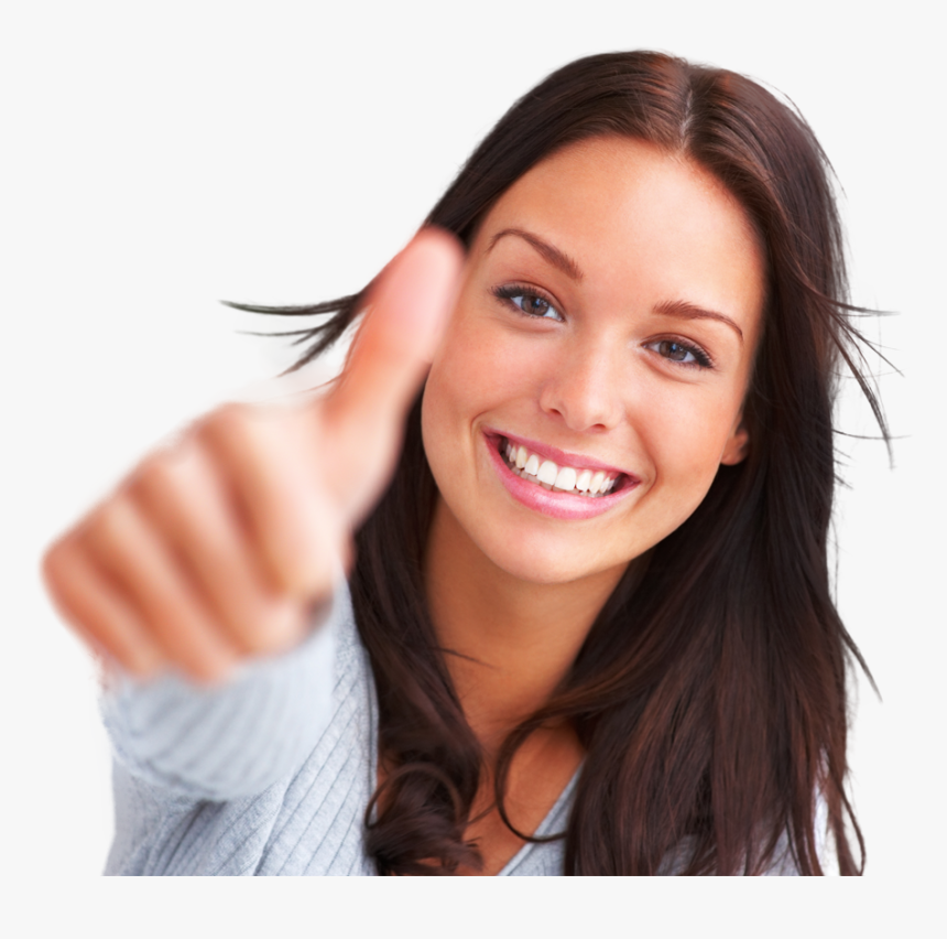 Woman With Thumbs Up, HD Png Download