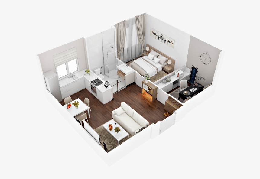 3d Floor Plan Png, Transparent Png
