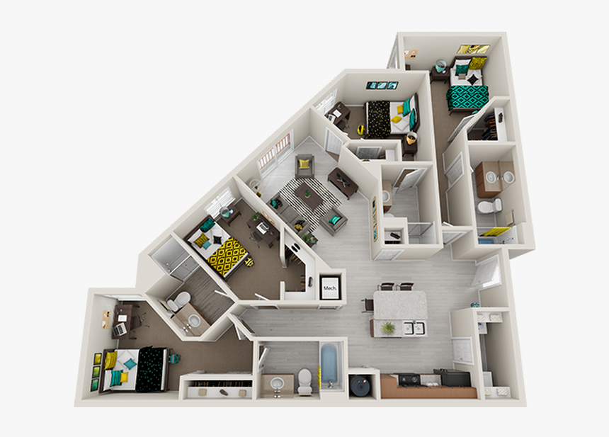 - A - Rebel Place Floor Plan, HD Png Download