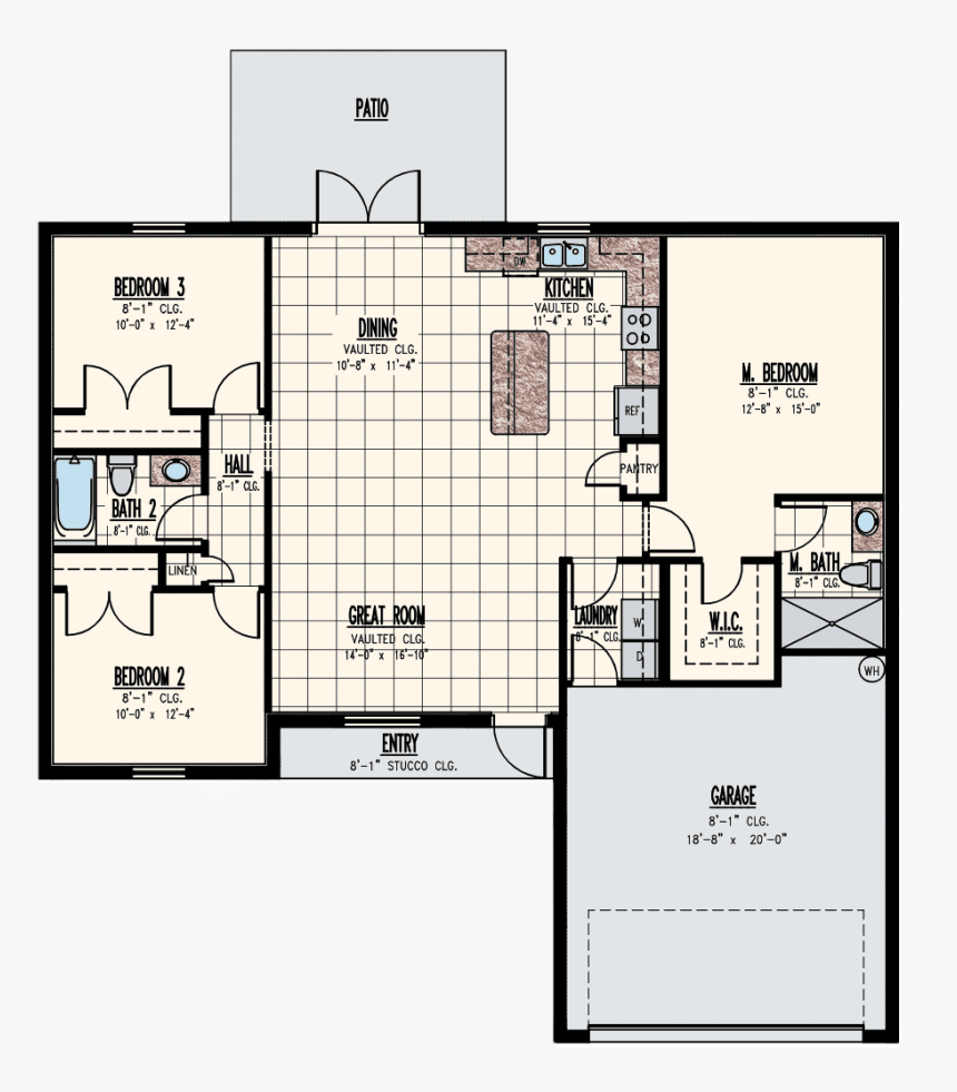 Synergy Homes Kingston Home Model Floor Plan - Floor Plan, HD Png Download