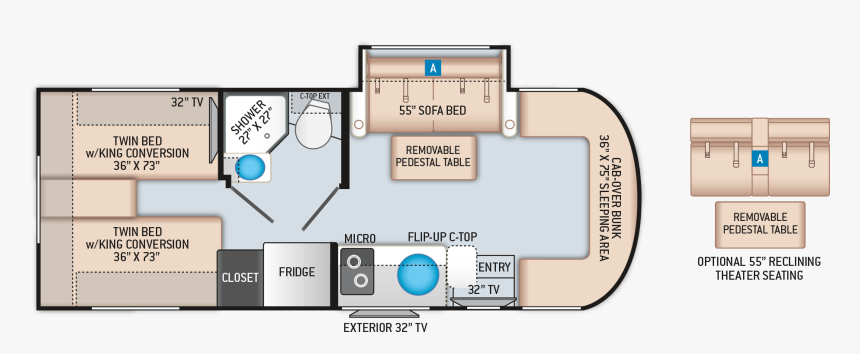 24st Sprinter Diesel Class C Floorplans 2014 Hd Png Download