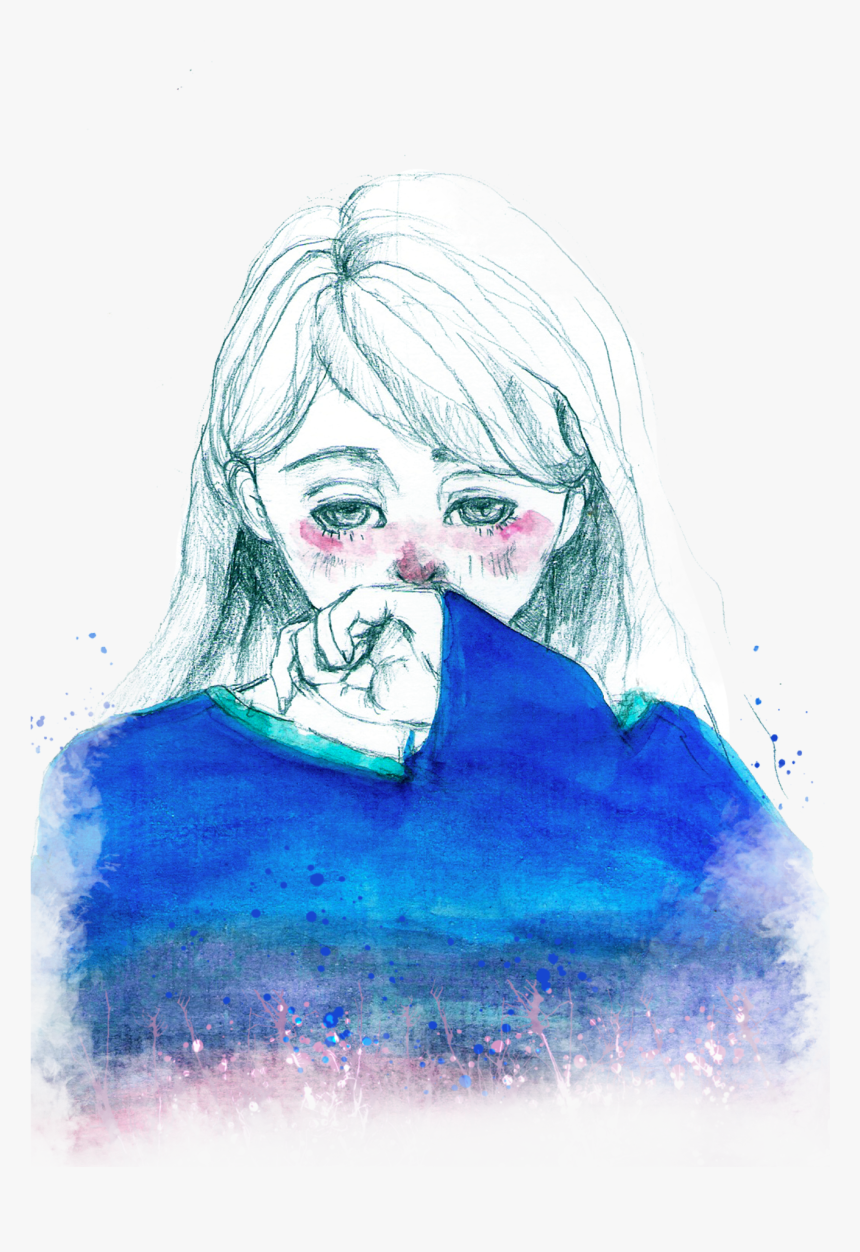 Transparent Anime Girl Face Png - Girl Watercolor Png Transparent, Png Download