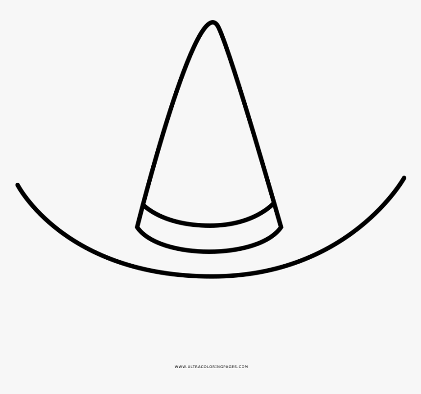 Sombrero Coloring Page - Line Art, HD Png Download