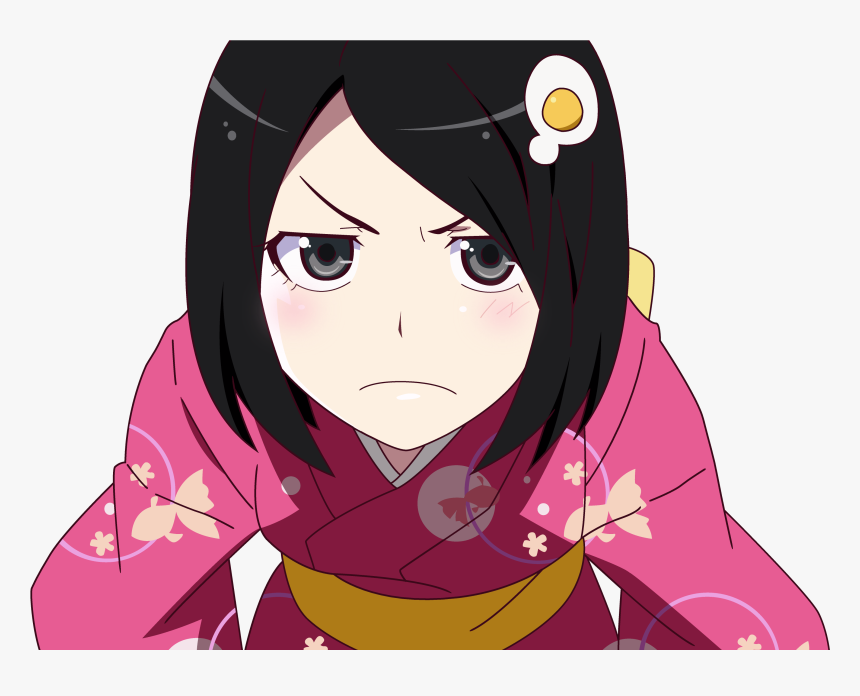 Transparent Anime Girl Face Png - Koyomi Araragi, Png Download