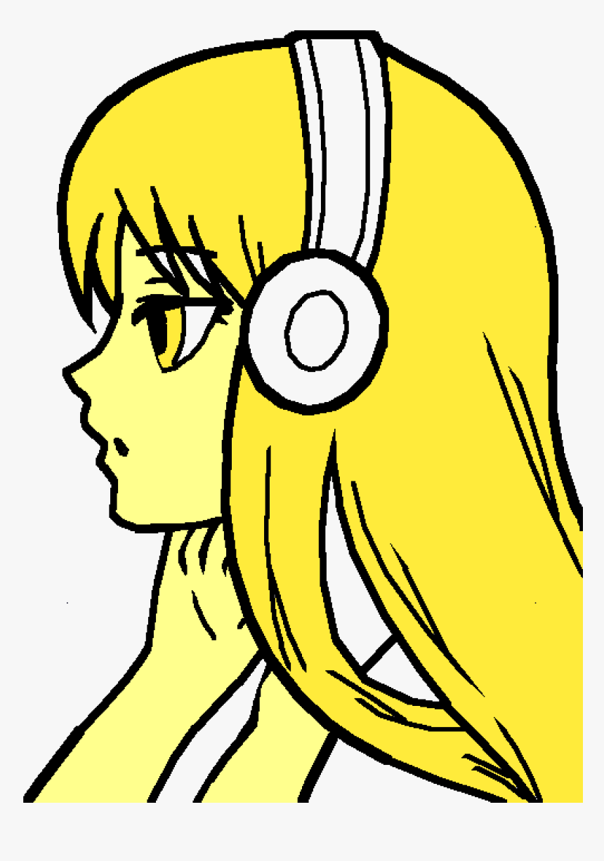 Anime Girl Small Drawing Clipart , Png Download - Anime Girl Not Colored, Transparent Png