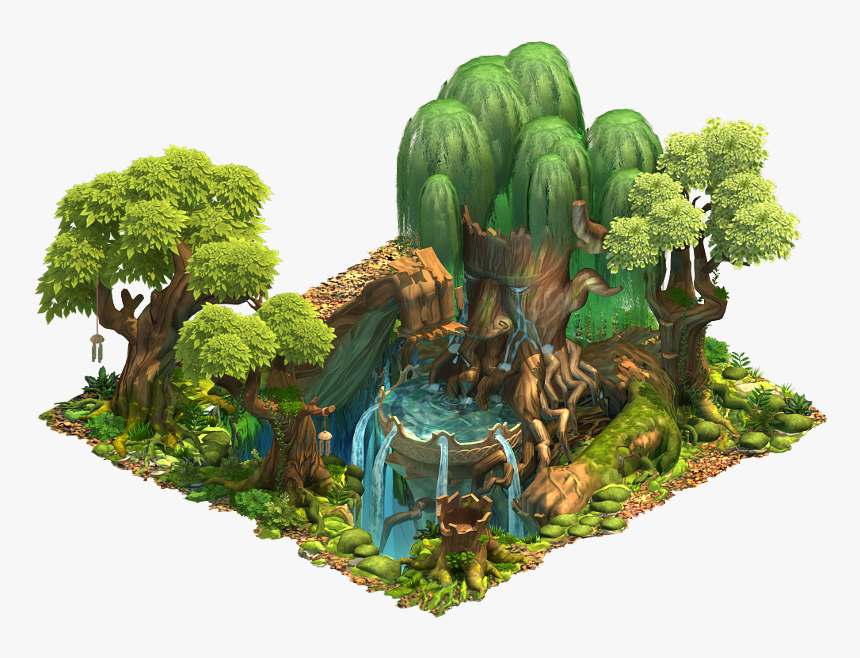 A Gr4 Large1 1 0009 - Elvenar Weeping Willow, HD Png Download