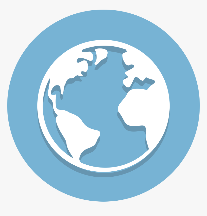 Circle Icons Globe - Globe Icon In Circle, HD Png Download