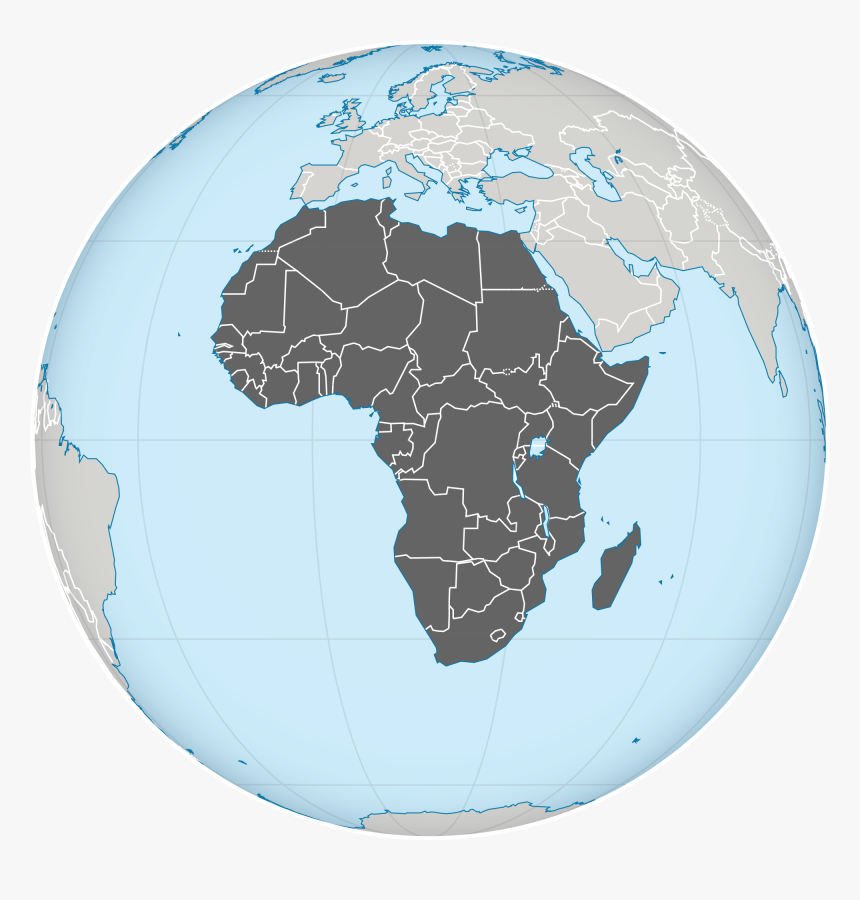 Graphic Royalty Free Library Africa Transparent Globe - Locator Globe Of Africa, HD Png Download