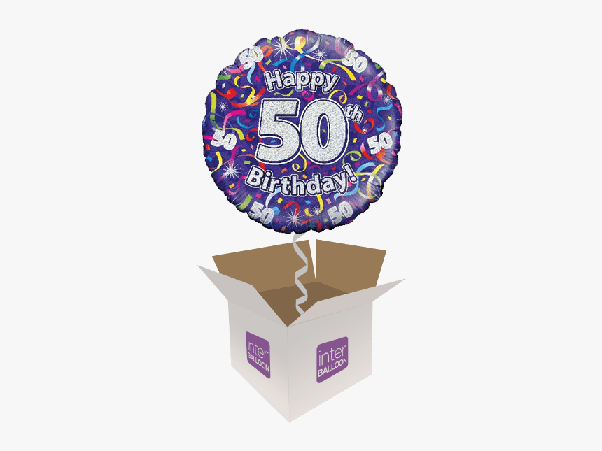 Happy 50th Birthday Purple Streamers - 90th Birthday Party Balloon, HD Png Download