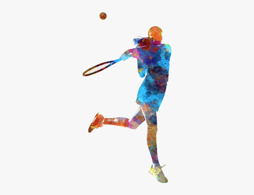 Tennis Art Girl Serve, HD Png Download