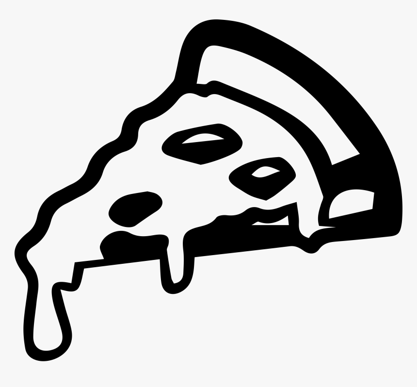 Clip Art Vector Free Download Pizza Png Black White, Transparent Png