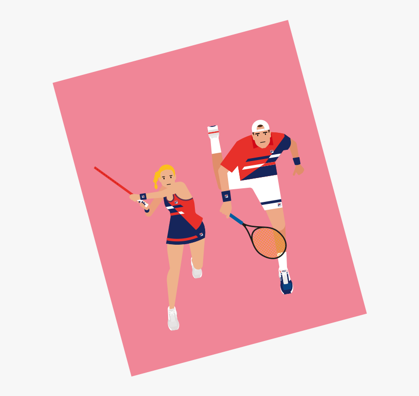 Transparent Fila Logo Png - Tennis Player, Png Download