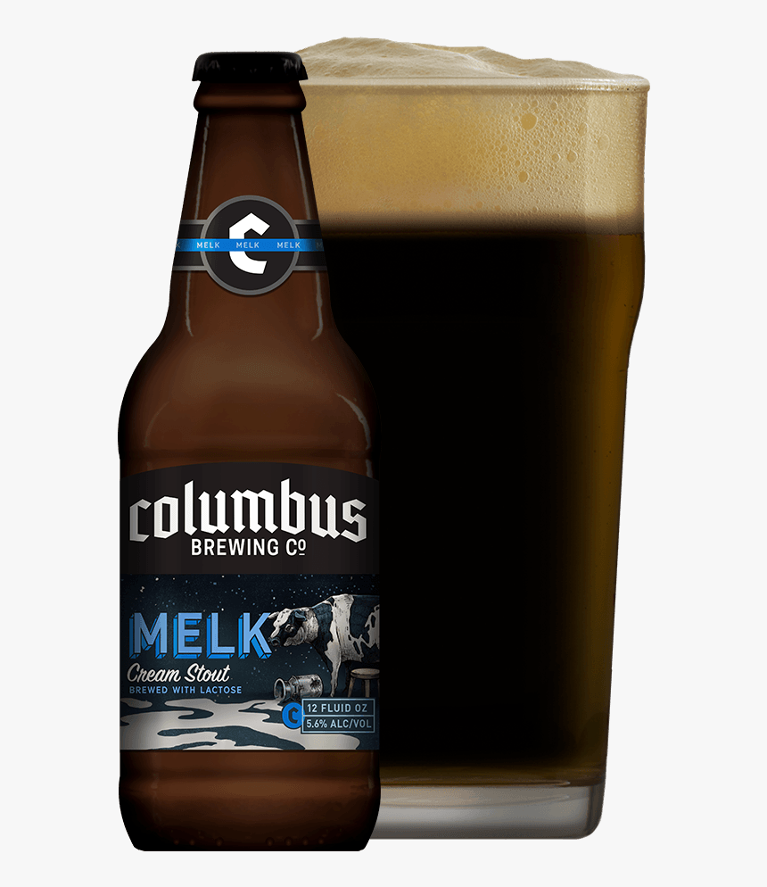 Cbc Melk Bottle And Glass - Columbus Brewing Melk, HD Png Download