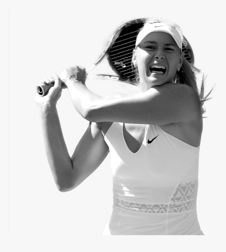 Russia-flag V03 - Maria Sharapova Black And White, HD Png Download