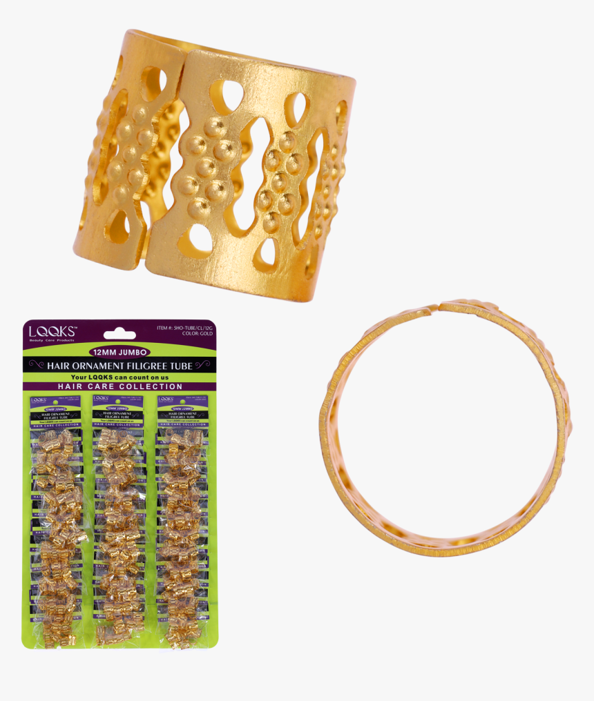 Hair Ornament Filigree Tube Gold 12mm 3dz/cd - Circle, HD Png Download