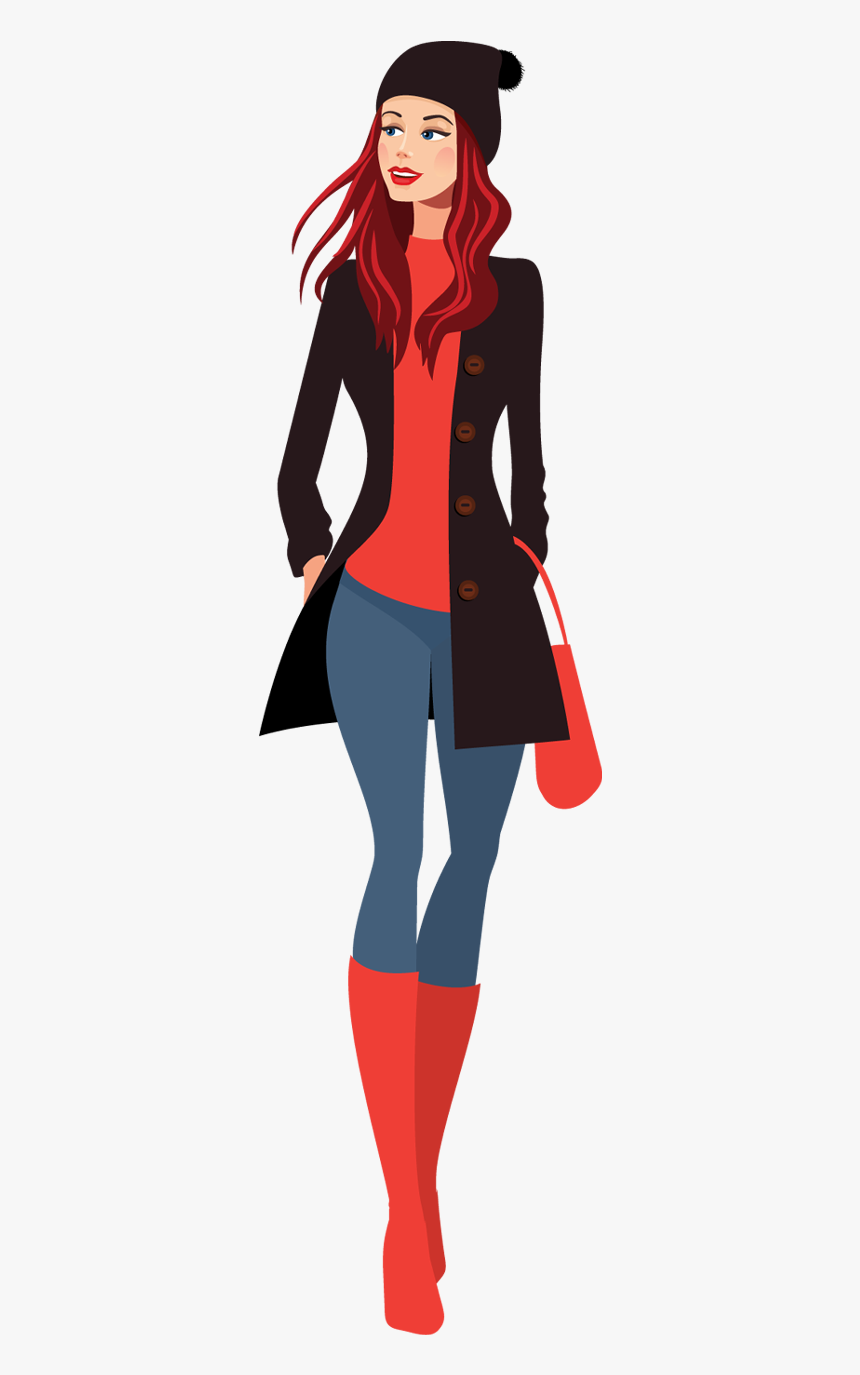 Collection Of Fashion Girl Png High - Beautiful Girl Cartoon Png, Transparent Png