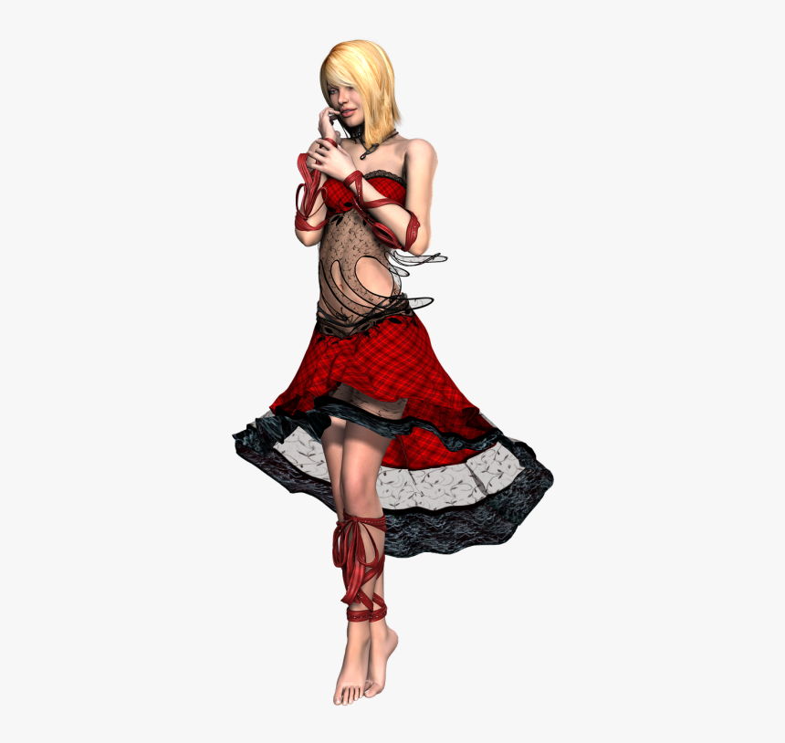 Girl Fashion Elegance - 3d Blonde Girl Png, Transparent Png