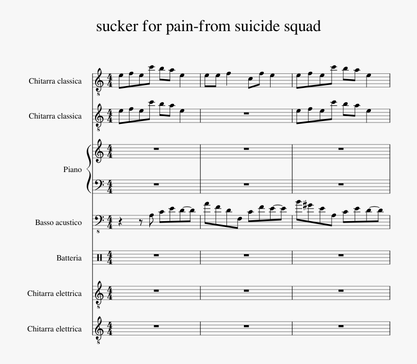 Sucker For Pain-from Suicide Squad Sheet Music 1 Of - Sandyburn Reel Sheet Music, HD Png Download