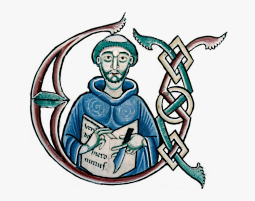 Saint Jerome Writing Bible 3rd Quarter 12th France - Cartoon, HD Png Download