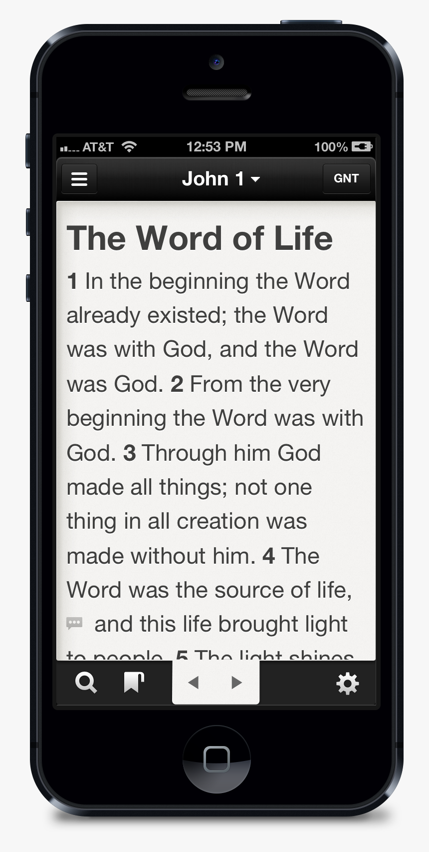 Iphone-bible - Bible App On Phone, HD Png Download