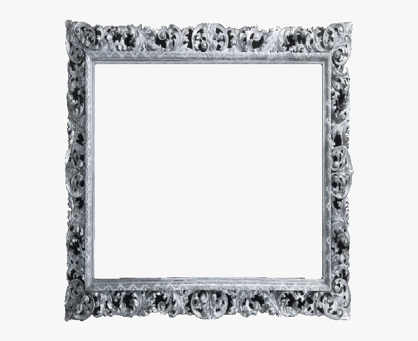 Transparent Scrollwork Png - Silver Picture Frame Png, Png Download