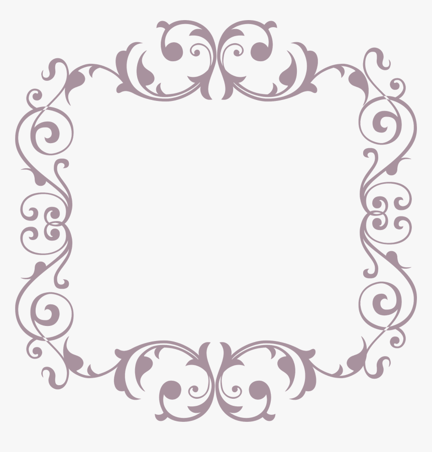 Scrollwork Cross Frame Clipart - Ornament Frame, HD Png Download