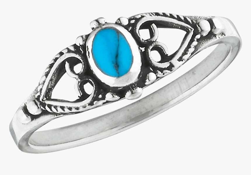 Classic Turquoise Scrollwork Ring - Pre-engagement Ring, HD Png Download