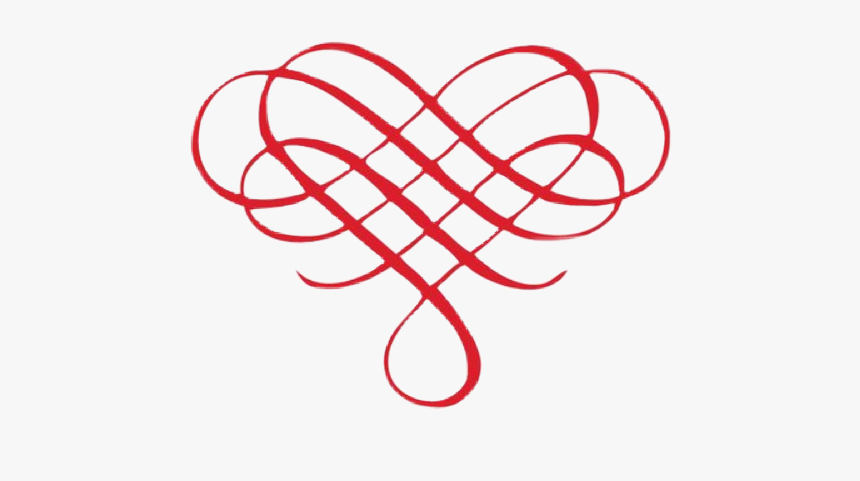 #heart #valentinesday #scrollwork #red - Design, HD Png Download