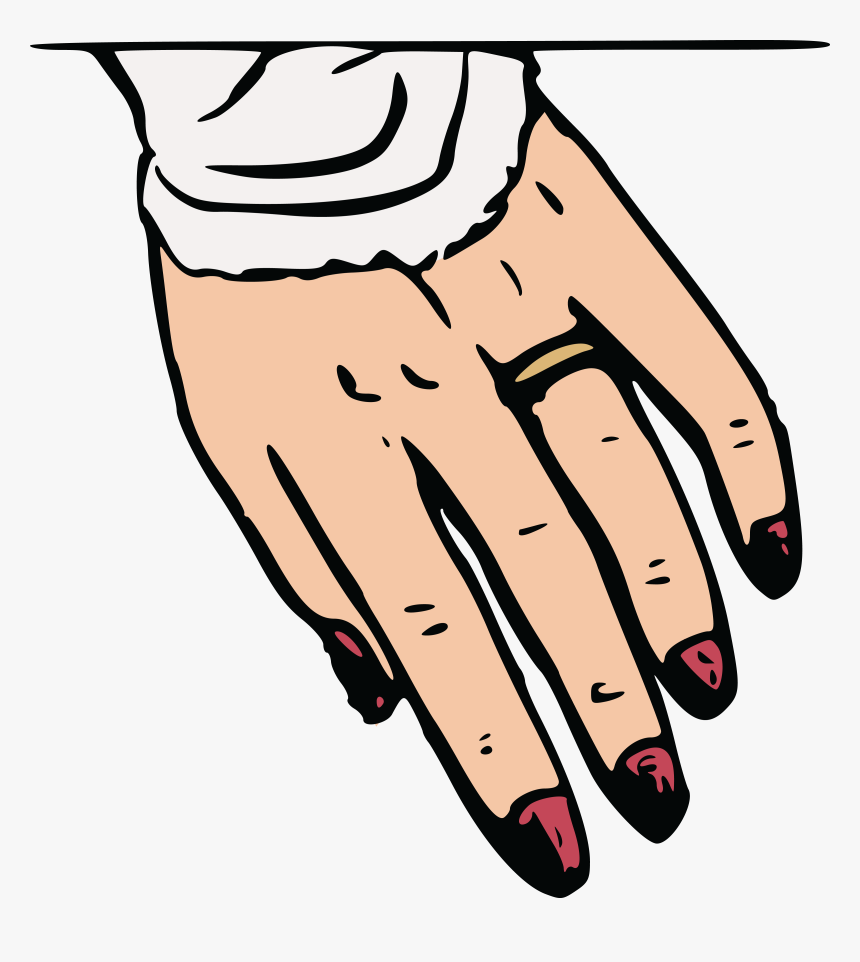 Transparent Hand Clipart Png - Finger With Ring Clipart, Png Download