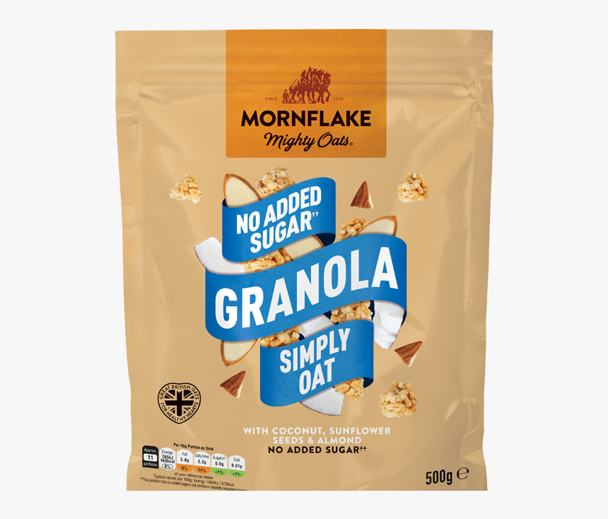 No Added Sugar Granola Simply Oat - Rolled Oats, HD Png Download