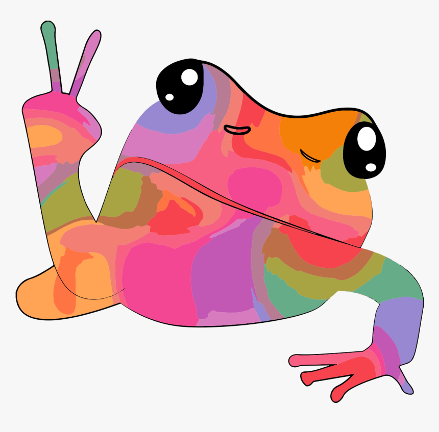 Psychedelic Tree Frog Purchase Design Here - Calvin Cummings Graphic Design, HD Png Download