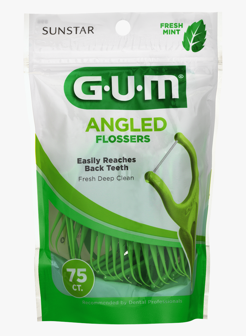 Gum® Angled Flossers With A New Fresh Mint Flavor, - Gum Comfort Slide Flossers, HD Png Download